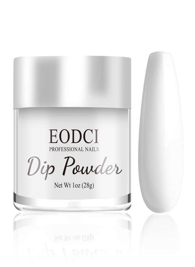EODCI White Color Dip Powder, 1OZ Nail Dipping Powder for Long-lasting 28 Days+ Dip Nail Art French Manicure Nail Starter & Professional Home DIY Salon Use 28g - Image 1